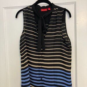 Elle Striped Sleeveless Blouse